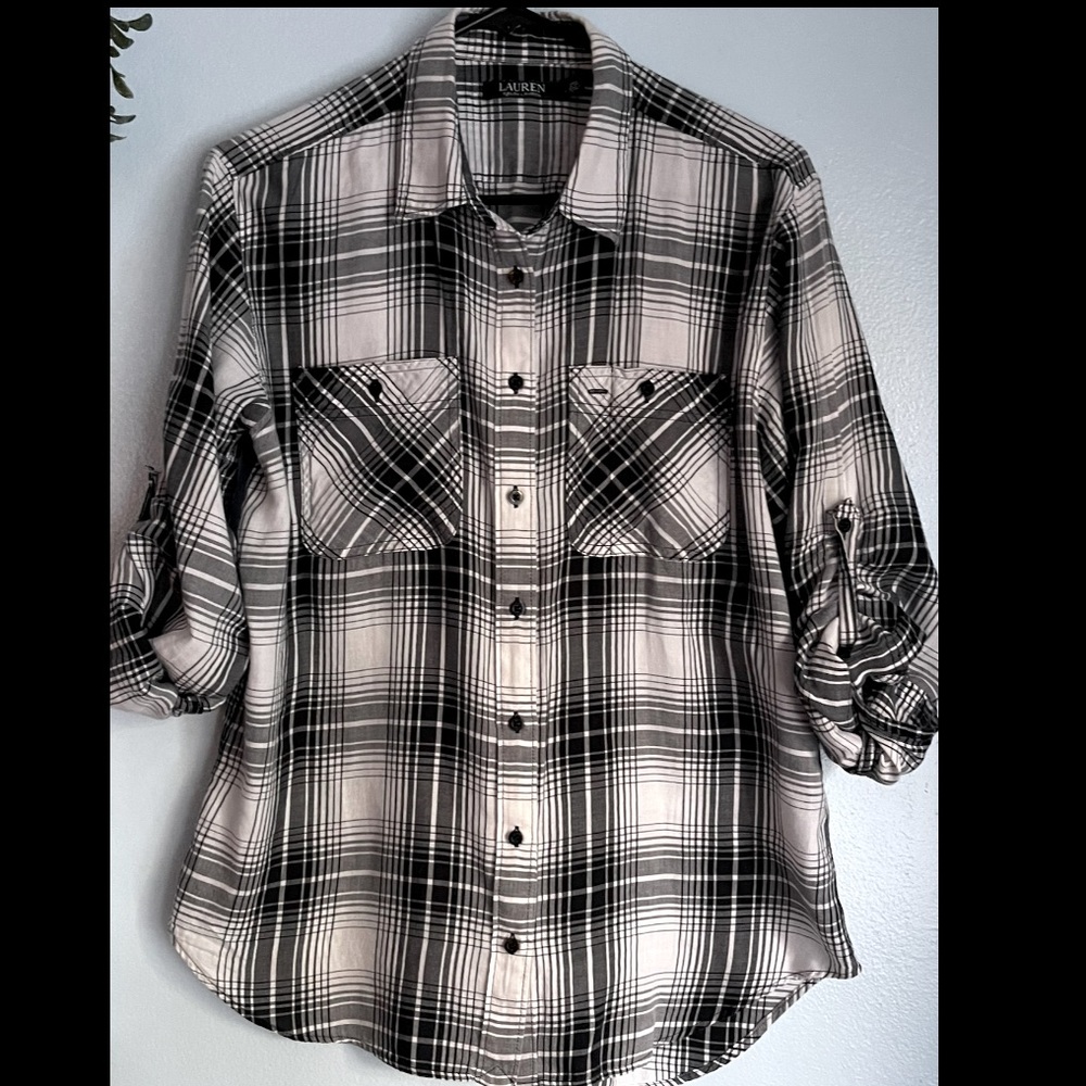 Ralph Lauren Plaid top.